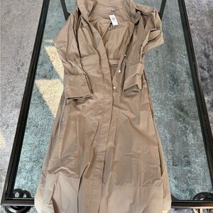 Tan Button-Up Dress
